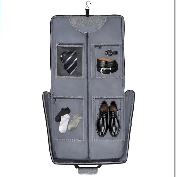 Garment Bag w Shoulder Strap a Hanging Suitcase for Men Women Business Travel - Picture 2 of 8